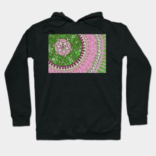 Pink and Green Mandala Hoodie